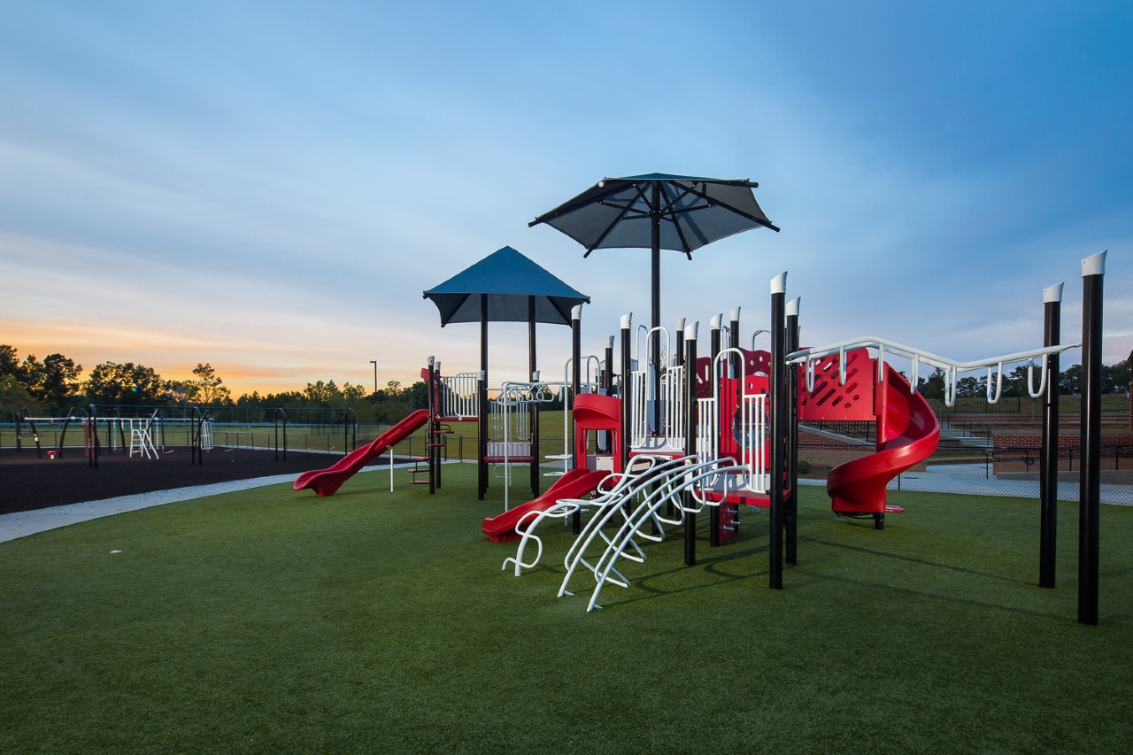 Synthetic grass playground by Southwest Greens of Michigan